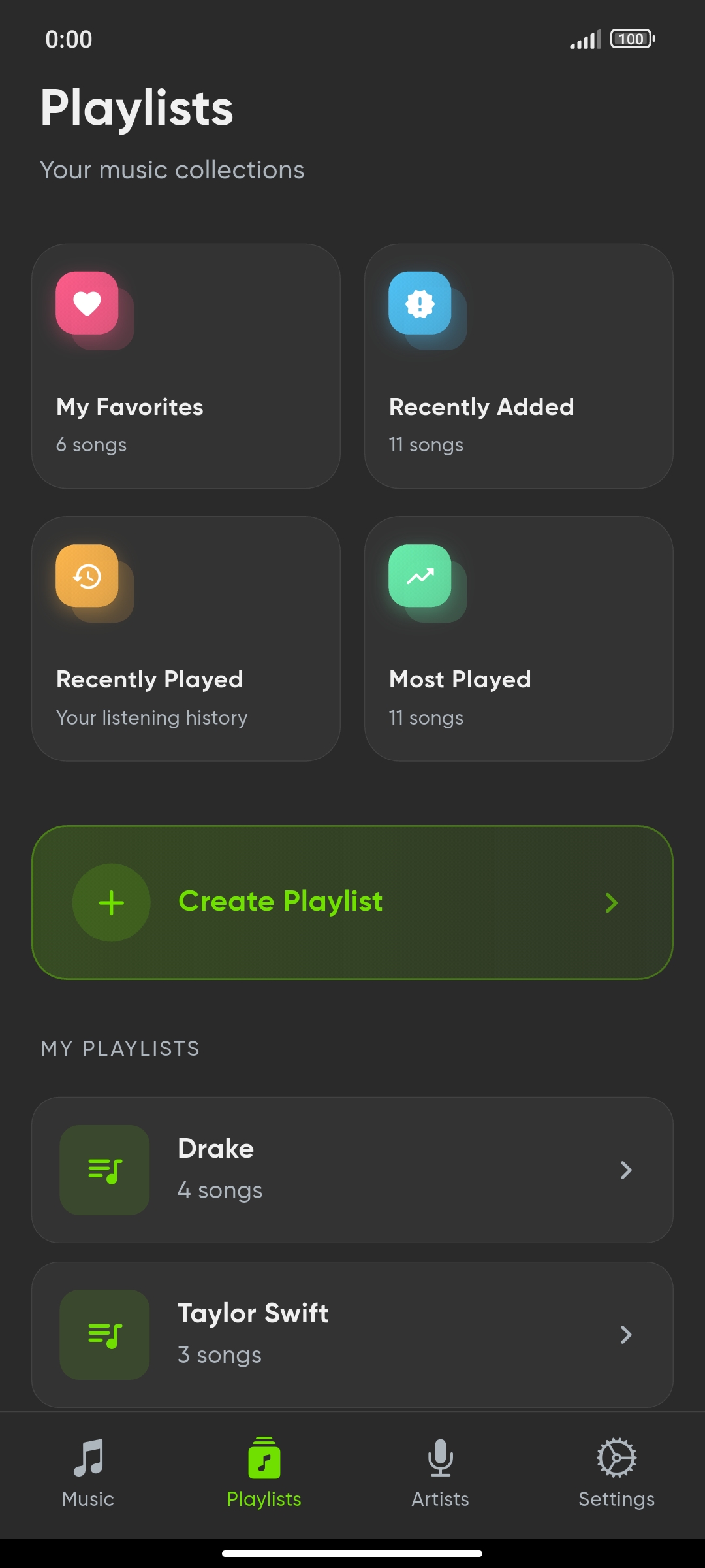 Android Music language settings screen