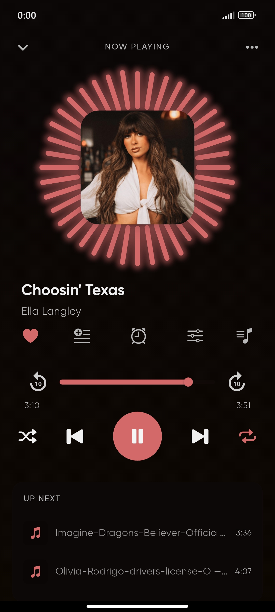 Android Music playlists screen
